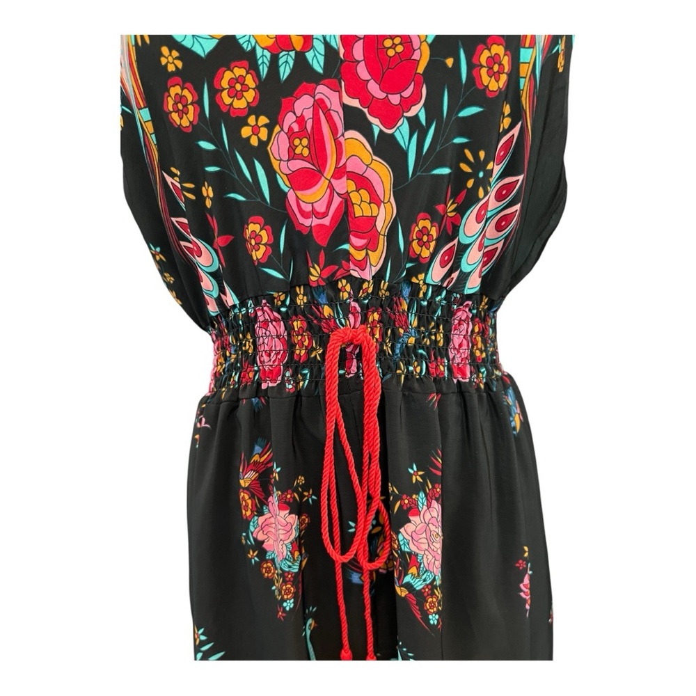 🌺 EUC RANI Vibrant Floral Asymmetrical Maxi Dress | Size S - Picture 6 of 12